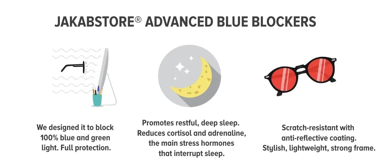 Blue blocking glasses for sleep