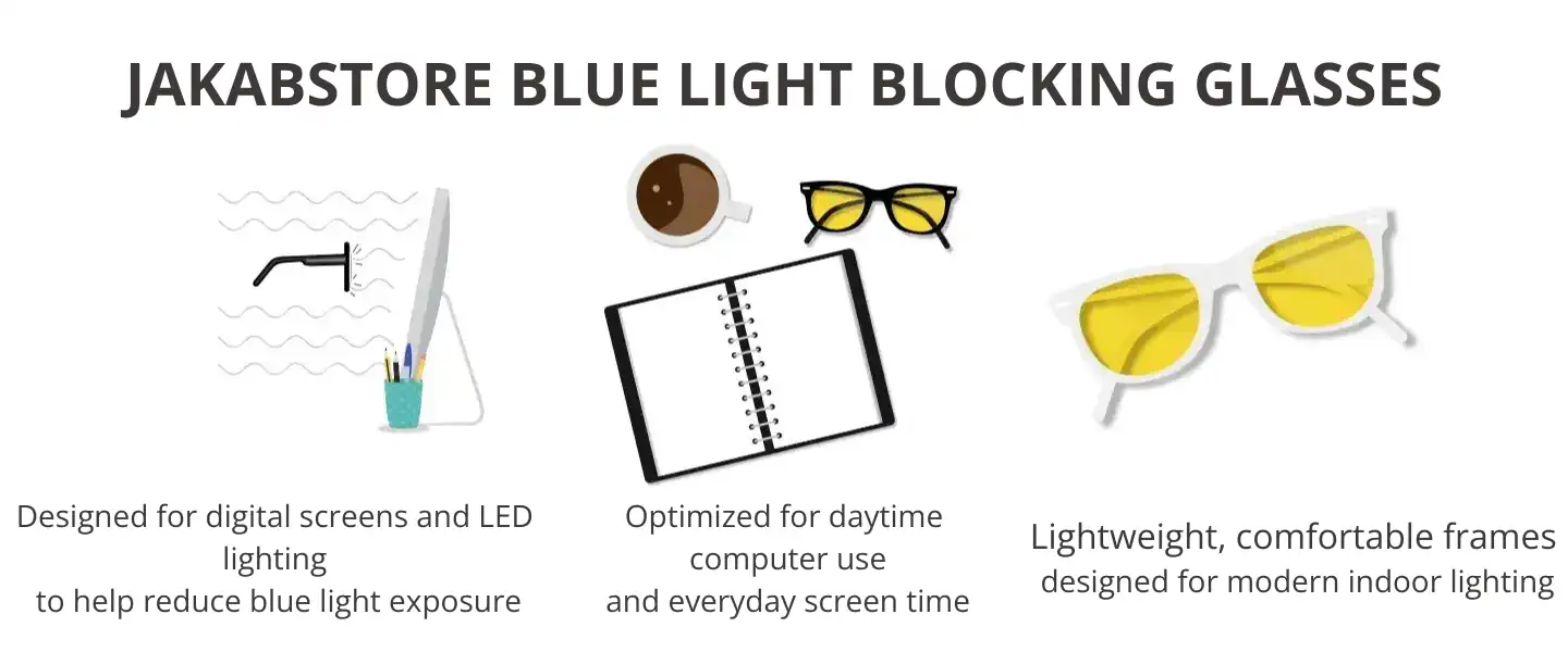 Daytime blue blocking glasses